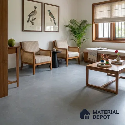 Petra Grey Crystal Finish Vinyl Flooring | VF 00135 | 2 ft x 2 ft - 2 mm | UV Coated Suitable For Bedroom, Office & Indoor Sports Area