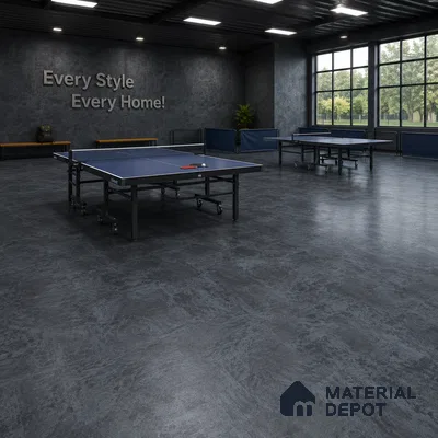 Oasla Nero Crystal Finish Vinyl Flooring | VF 00136 | 2 ft x 2 ft - 2 mm | UV Coated Suitable For Bedroom, Office & Indoor Sports Area