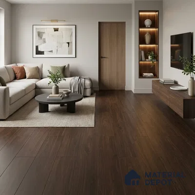 HDF Laminate Wood Floor 4 ft x 8 inch - 8 mm | LF 00243 | Arc Click DIY Installation & Paper Joint Groove | 10-Year Residential Warranty | AC4 Grade | Suitable For Living Room, Bedroom & Office