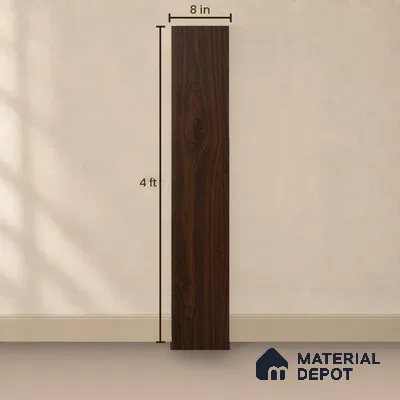 HDF Laminate Wood Floor 4 ft x 8 inch - 8 mm | LF 00243 | Arc Click DIY Installation & Paper Joint Groove | 10-Year Residential Warranty | AC4 Grade | Suitable For Living Room, Bedroom & Office