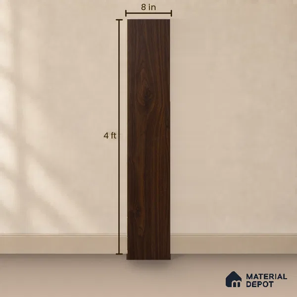 HDF Laminate Wood Floor 4 ft x 8 inch - 8 mm | LF 00243 | Arc Click DIY Installation & Paper Joint Groove | 10-Year Residential Warranty | AC4 Grade | Suitable For Living Room, Bedroom & Office