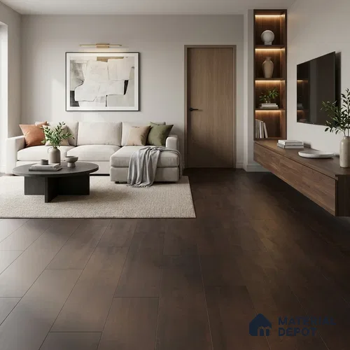 HDF Laminate Wood Floor 4 ft x 8 inch - 8 mm | LF 00257 | Arc Click DIY Installation & Paper Joint Groove | 10-Year Residential Warranty | AC4 Grade | Suitable For Living Room, Bedroom & Office