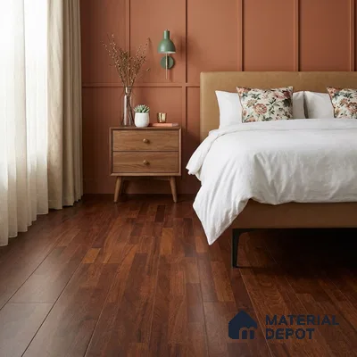 HDF Laminate Wood Floor 4 ft x 8 inch - 8 mm | LF 00255 | Arc Click DIY Installation & Paper Joint Groove | 10-Year Residential Warranty | AC4 Grade | Suitable For Living Room, Bedroom & Office