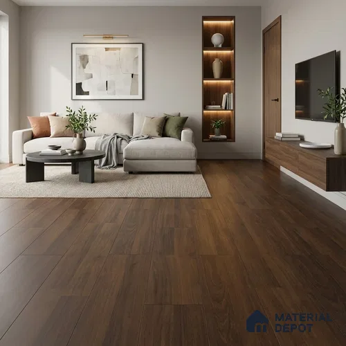 HDF Laminate Wood Floor 4 ft x 8 inch - 8 mm | LF 00245 | Arc Click DIY Installation & Paper Joint Groove | 10-Year Residential Warranty | AC4 Grade | Suitable For Living Room, Bedroom & Office
