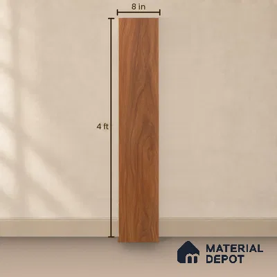 HDF Laminate Wood Floor 4 ft x 7.7 inch - 8 mm | LF 00251 | 10-Year Residential Warranty | AC4 Grade | Wax Coated & Unilin Patented Locking | Suitable For Living Room, Bedroom & Office