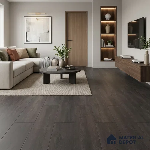 HDF Laminate Wood Floor 4 ft x 7.7 inch - 8 mm | LF 00253 | 10-Year Residential Warranty | AC4 Grade | Wax Coated & Unilin Patented Locking | Suitable For Living Room, Bedroom & Office