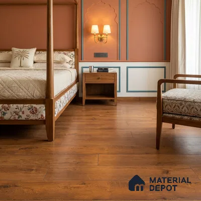 HDF Laminate Wood Floor 4 ft x 7.8 inch - 12 mm | LF 00356 | 10-Year Residential Warranty AC4 Grade | Arc Click DIY Installation With Wax Coating | Paper Joint Groove | Suitable For Living Room, Bedroom & Office