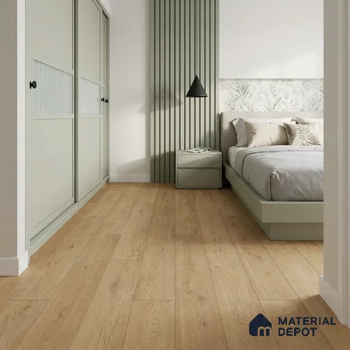 Newport Oak Laminate Wood Floor 4.13 ft x 7.55 inch - 8 mm | LF 00352 F | Unilin Patented Locking | AC4 Grade 25-Year Residential Warranty | Suitable For Living Room, Bedroom & Office