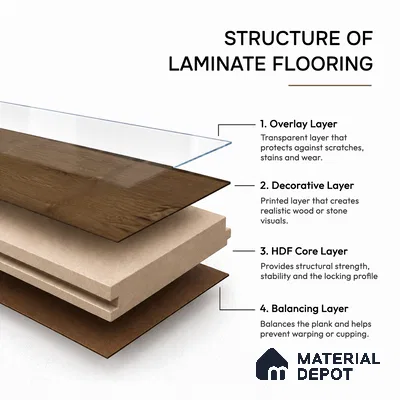 Greenwich Oak Laminate Wood Floor 4.13 ft x 7.55 inch - 8 mm | LF 00352 G | Unilin Patented Locking | AC4 Grade 25-Year Residential Warranty | Suitable For Living Room, Bedroom & Office