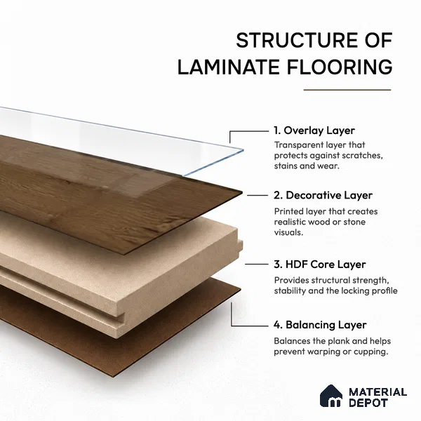 Greenwich Oak Laminate Wood Floor 4.13 ft x 7.55 inch - 8 mm | LF 00352 G | Unilin Patented Locking | AC4 Grade 25-Year Residential Warranty | Suitable For Living Room, Bedroom & Office