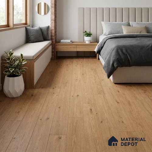 Spring Oak Laminate Wood Floor 4.13 ft x 7.55 inch - 8 mm | LF 00352 | Unilin Patented Locking | AC4 Grade 25-Year Residential Warranty | Suitable For Living Room, Bedroom & Office