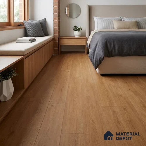 HDF Base Laminate Wood Floor 4 ft x 8 inch - 8 mm | LF 00364 B | 10-Year Residential Warranty | AC4 Grade Wax Coated | Suitable For Living Room, Bedroom & Office