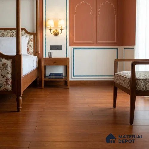 HDF Base Laminate Wood Floor 4 ft x 8 inch - 8 mm | LF 00364 D | 10-Year Residential Warranty | AC4 Grade Wax Coated | Suitable For Living Room, Bedroom & Office