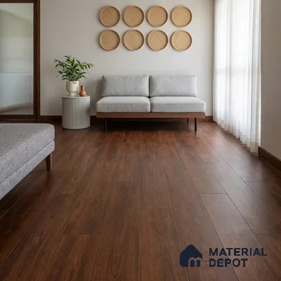 HDF Base Laminate Wood Floor 4 ft x 8 inch - 8 mm | LF 00364 G | 10-Year Residential Warranty | AC4 Grade Wax Coated | Suitable For Living Room, Bedroom & Office