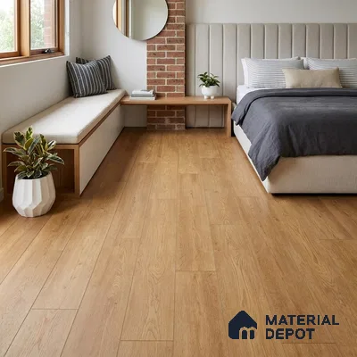 HDF Base Laminate Wood Floor 4 ft x 8 inch - 8 mm | LF 00364 H | 10-Year Residential Warranty | AC4 Grade Wax Coated | Suitable For Living Room, Bedroom & Office