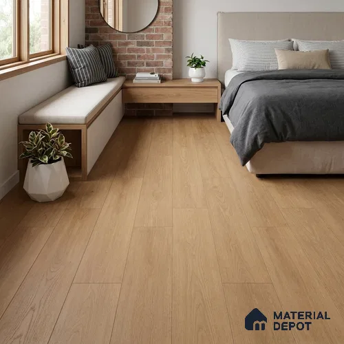 HDF Base Laminate Wood Floor 4 ft x 8 inch - 8 mm | LF 00364 | 10-Year Residential Warranty | AC4 Grade Wax Coated | Suitable For Living Room, Bedroom & Office
