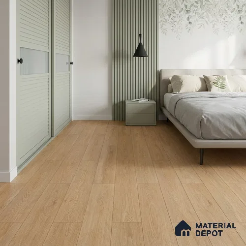 Refined Modern Oak Laminate Wood Floor 4.13 ft x 7.55 inch - 8 mm | LF 00353 D | Unilin Patented Locking | AC4 Grade 25-Year Residential Warranty | Suitable For Living Room, Bedroom & Office