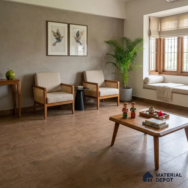 Barn Oak Laminate Wood Floor 4.13 ft x 7.55 inch - 8 mm | LF 00353 E | Unilin Patented Locking | AC4 Grade 25-Year Residential Warranty | Suitable For Living Room, Bedroom & Office