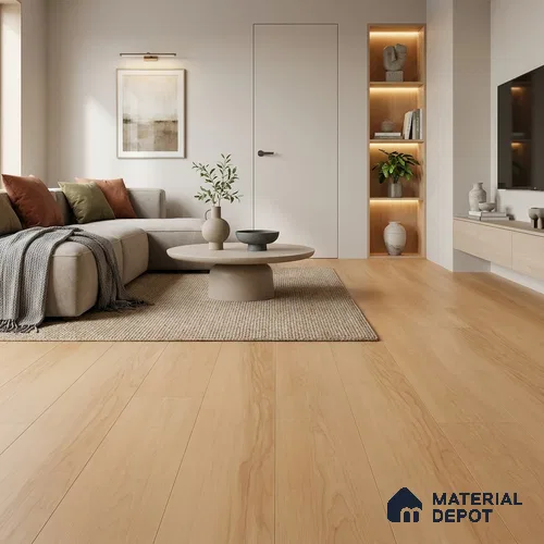 Sandy Husk Suede Finish Hybrid Vinyl Flooring | VF 00164 B | 4 ft x 7.2 Inch - 3 mm | Suitable For Bedroom, Office & Indoor Sports Area