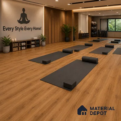Amber Oak Suede Finish Hybrid Vinyl Flooring | VF 00164 F | 4 ft x 7.2 Inch - 3 mm | Suitable For Bedroom, Office & Indoor Sports Area