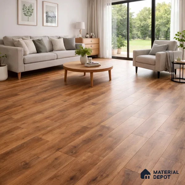 Natural Oak Suede Finish Hybrid Vinyl Flooring | VF 00164 G | 4 ft x 7.2 Inch - 3 mm | Suitable For Bedroom, Office & Indoor Sports Area