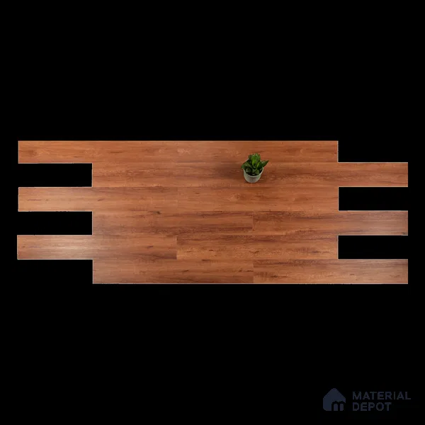 Mahogany Suede Finish Hybrid Vinyl Flooring | VF 00164 H | 4 ft x 7.2 Inch - 3 mm | Suitable For Bedroom, Office & Indoor Sports Area