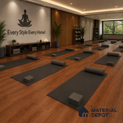 Mahogany Suede Finish Hybrid Vinyl Flooring | VF 00164 H | 4 ft x 7.2 Inch - 3 mm | Suitable For Bedroom, Office & Indoor Sports Area