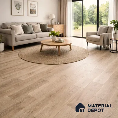 Silver Pine Suede Finish Hybrid Vinyl Flooring | VF 00164 I | 4 ft x 7.2 Inch - 3 mm | Suitable For Bedroom, Office & Indoor Sports Area