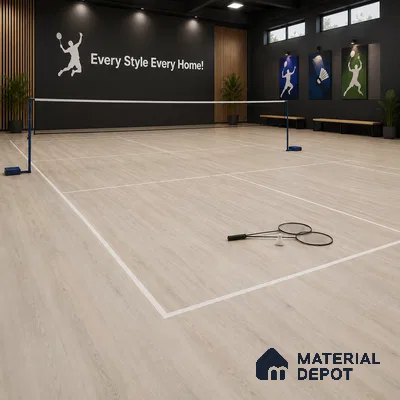 Silver Pine Suede Finish Hybrid Vinyl Flooring | VF 00164 I | 4 ft x 7.2 Inch - 3 mm | Suitable For Bedroom, Office & Indoor Sports Area