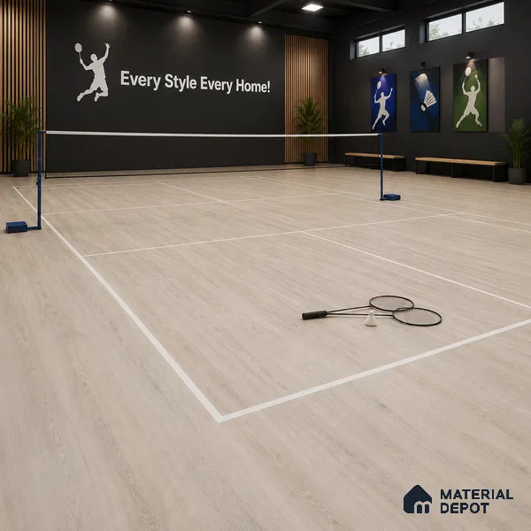 Silver Pine Suede Finish Hybrid Vinyl Flooring | VF 00164 I | 4 ft x 7.2 Inch - 3 mm | Suitable For Bedroom, Office & Indoor Sports Area