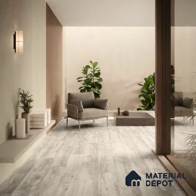 Cement Gray Suede Finish Hybrid Vinyl Flooring | VF 00164 J | 3 ft x 1 ft - 3 mm | Suitable For Bedroom, Office & Indoor Sports Area