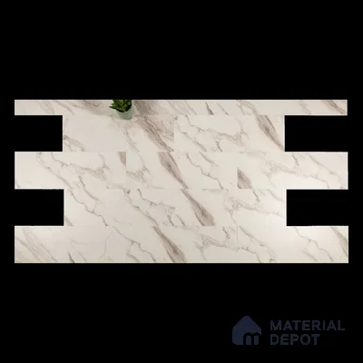 Calcatta Marble Suede Finish Hybrid Vinyl Flooring | VF 00164 L | 3 ft x 1 ft - 3 mm | Suitable For Bedroom, Office & Indoor Sports Area