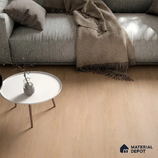 Swiss Oak Suede Finish Hybrid Vinyl Flooring | VF 00164 | 4 ft x 7.2 Inch - 3 mm | Suitable For Bedroom, Office & Indoor Sports Area