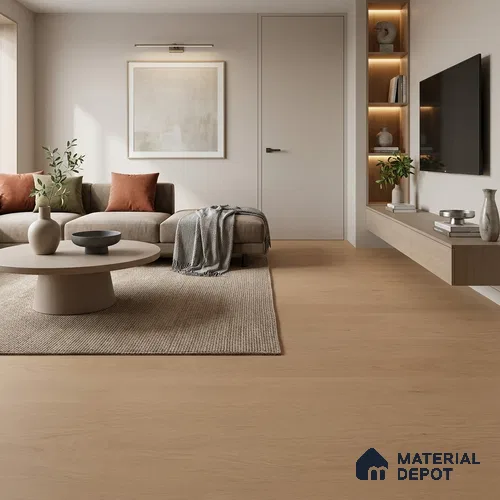 Swiss Oak Suede Finish Hybrid Vinyl Flooring | VF 00164 | 4 ft x 7.2 Inch - 3 mm | Suitable For Bedroom, Office & Indoor Sports Area