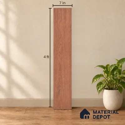 Mahogany Medium Wood Look 4 ft x 7.2 inch - 6.5 mm SPC Flooring | SP 00070 | 10-Year Residential Warranty Click-Lock DIY Installation | Suitable For Kitchen, Living Room & Bedroom