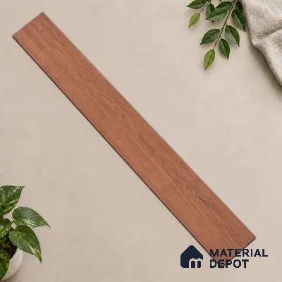 Mahogany Medium Wood Look 4 ft x 7.2 inch - 6.5 mm SPC Flooring | SP 00070 | 10-Year Residential Warranty Click-Lock DIY Installation | Suitable For Kitchen, Living Room & Bedroom