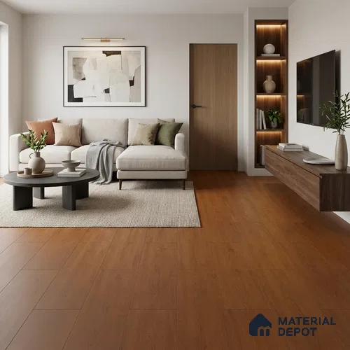 HDF Laminate Wood Floor 4 ft x 8 inch - 8 mm | LF 00286 | 10-Year Residential Warranty AC4 Grade | Arc Click DIY Installation With Wax Coating | Suitable For Living Room, Bedroom & Office