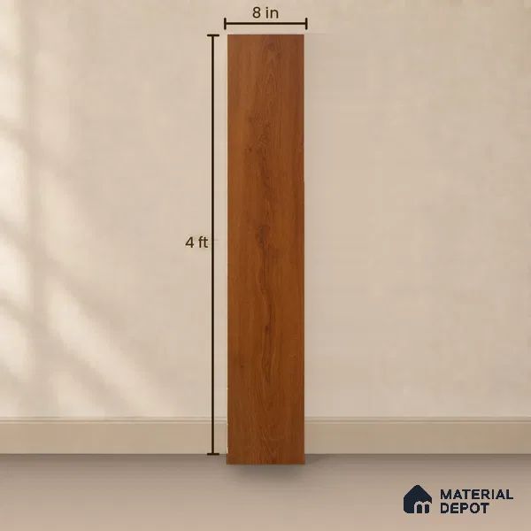 HDF Laminate Wood Floor 4 ft x 8 inch - 8 mm | LF 00286 | 10-Year Residential Warranty AC4 Grade | Arc Click DIY Installation With Wax Coating | Suitable For Living Room, Bedroom & Office