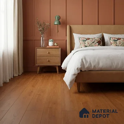 HDF Laminate Wood Floor 4 ft x 8 inch - 8 mm | LF 00286 | 10-Year Residential Warranty AC4 Grade | Arc Click DIY Installation With Wax Coating | Suitable For Living Room, Bedroom & Office