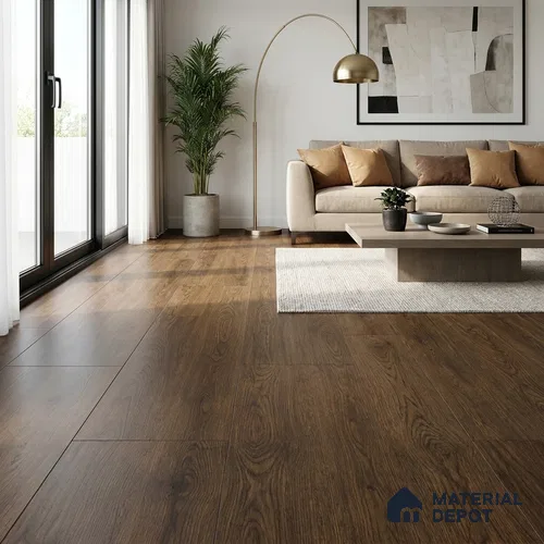 HDF Laminate Wood Floor 4 ft x 8 inch - 8 mm | LF 00289 | 10-Year Residential Warranty AC4 Grade | Arc Click DIY Installation With Wax Coating | Suitable For Living Room, Bedroom & Office