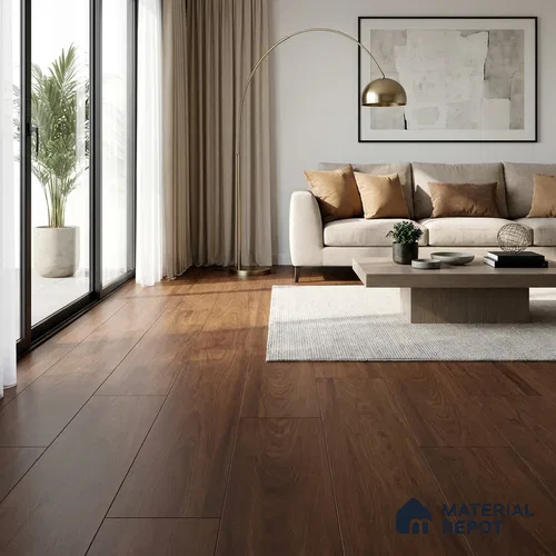 HDF Laminate Wood Floor 4 ft x 8 inch - 8 mm | LF 00290 | 10-Year Residential Warranty AC4 Grade | Arc Click DIY Installation With Wax Coating | Suitable For Living Room, Bedroom & Office