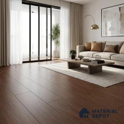 HDF Laminate Wood Floor 4 ft x 8 inch - 8 mm | LF 00292 | 10-Year Residential Warranty AC4 Grade | Arc Click DIY Installation With Wax Coating | Suitable For Living Room, Bedroom & Office