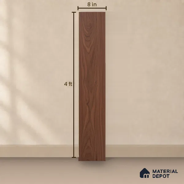 HDF Laminate Wood Floor 4 ft x 8 inch - 8 mm | LF 00292 | 10-Year Residential Warranty AC4 Grade | Arc Click DIY Installation With Wax Coating | Suitable For Living Room, Bedroom & Office