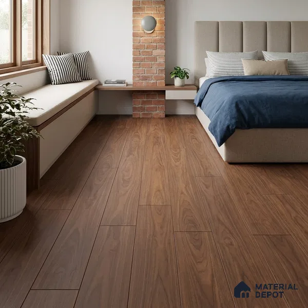 HDF Laminate Wood Floor 4 ft x 8 inch - 8 mm | LF 00292 | 10-Year Residential Warranty AC4 Grade | Arc Click DIY Installation With Wax Coating | Suitable For Living Room, Bedroom & Office