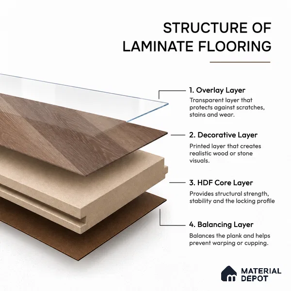 HDF Fish Bone Laminate Wood Floor AC5 Class 33 Grade Chevron Tuscan Harvest Neo LF 00302 D 48 x 12 inch (1220x300 mm) - 8 mm | Natural Wood Grain Surface | V Groove | Unilin Click Locking System Unilin Click Locking System with Moisture Resistant Yellow Backing | European Designs | 12-15 Years Warranty