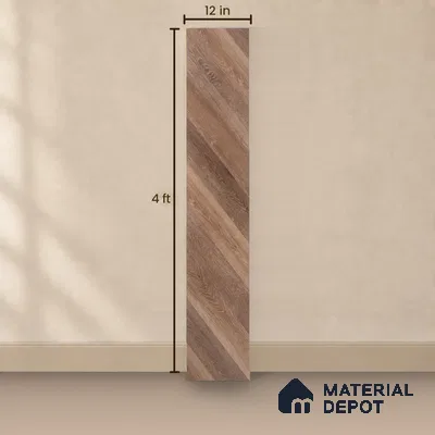 HDF Fish Bone Laminate Wood Floor AC5 Class 33 Grade Chevron Tuscan Harvest Neo LF 00302 D 48 x 12 inch (1220x300 mm) - 8 mm | Natural Wood Grain Surface | V Groove | Unilin Click Locking System Unilin Click Locking System with Moisture Resistant Yellow Backing | European Designs | 12-15 Years Warranty