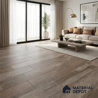 HDF Fish Bone Laminate Wood Floor AC5 Class 33 Grade Chevron Oak Rustic LF 00302 E 48 x 12 inch (1220x300 mm) - 8 mm | Natural Wood Grain Surface | V Groove | Unilin Click Locking System Unilin Click Locking System with Moisture Resistant Yellow Backing | European Designs | 12-15 Years Warranty