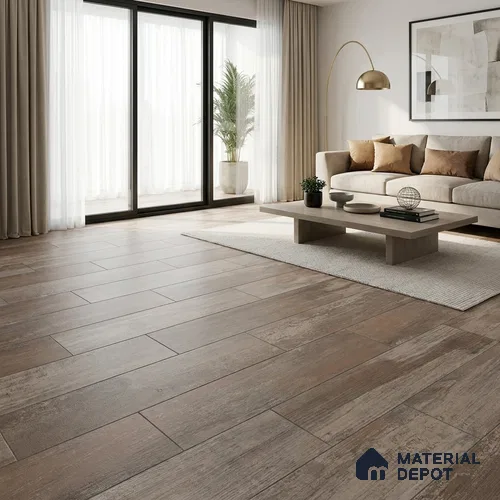HDF Fish Bone Laminate Wood Floor AC5 Class 33 Grade Chevron Oak Rustic LF 00302 E 48 x 12 inch (1220x300 mm) - 8 mm | Natural Wood Grain Surface | V Groove | Unilin Click Locking System Unilin Click Locking System with Moisture Resistant Yellow Backing | European Designs | 12-15 Years Warranty