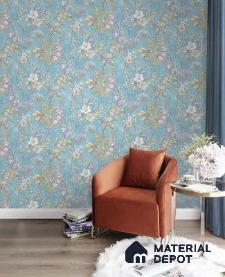 72011-4 | 5 Meter x 42 Inch  Florals Look Wallpaper - 57 Sq. Ft.