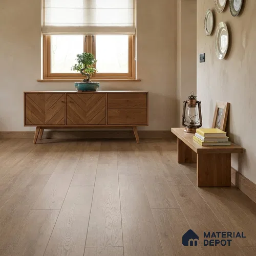 Coastal Pine Light Wood Look 4 ft x 7 inch - 5 mm SPC Flooring | SP 00090 B | 5-Year Warranty Click-Lock DIY Installation | Suitable For Kitchen, Living Room & Bedroom